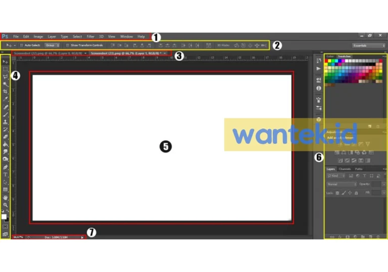 Bagian Ruang Kerja dan Fungsi Tool Pada Photoshop [Lengkap]